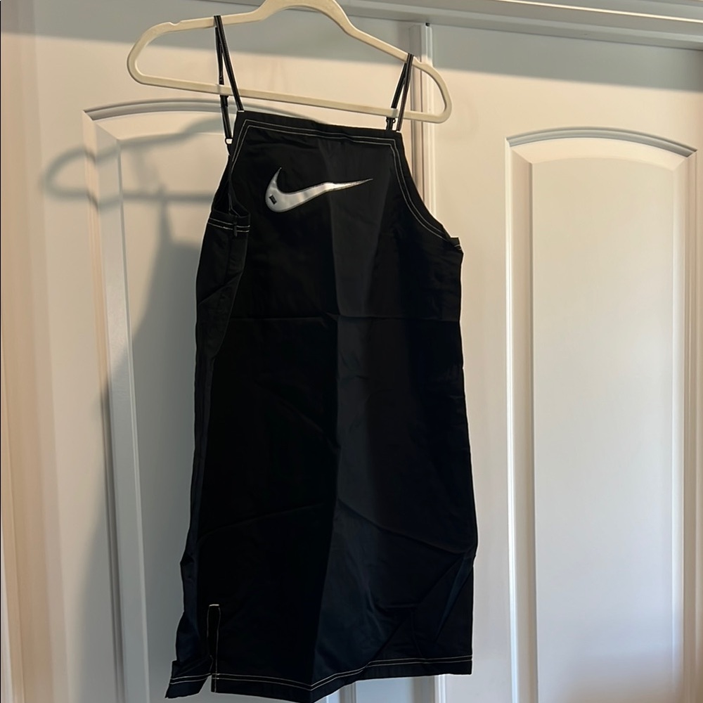 Nike Black Nylon Poly Dress with Silver White Logo